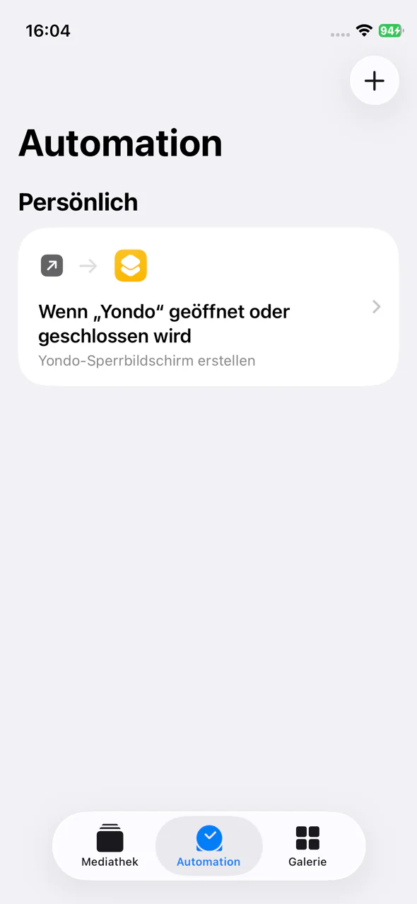 Erstellte Automation