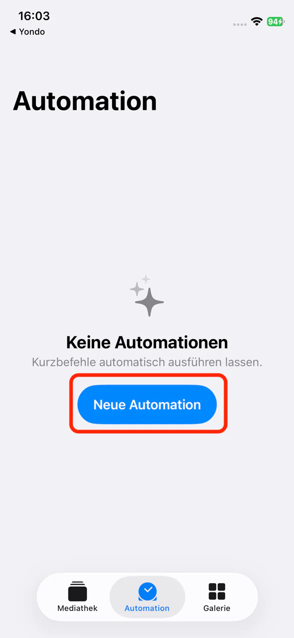 Neue Automation erstellen