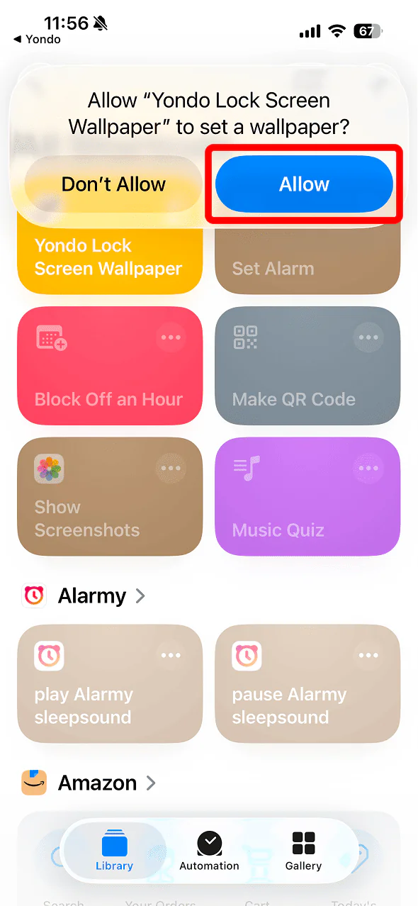 Allow setting the wallpaper